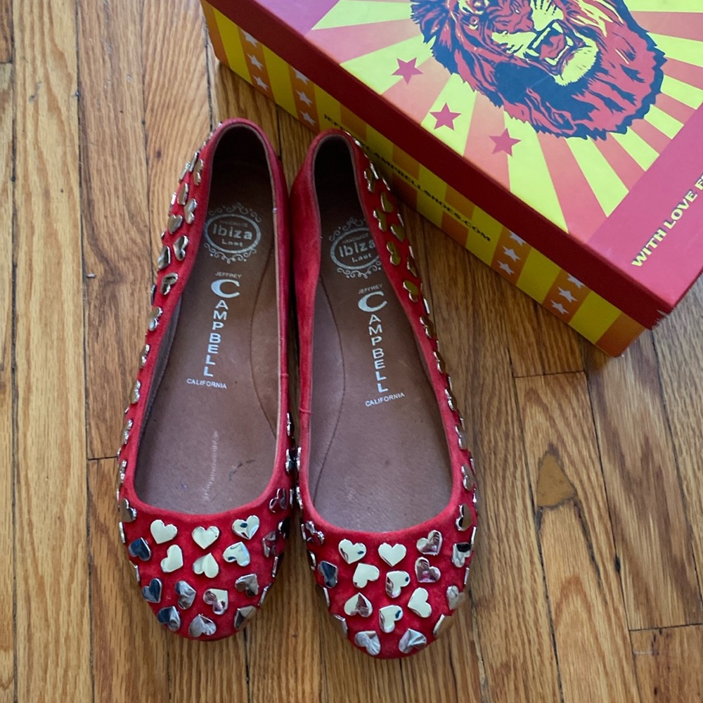 Jeffrey Campbell Heart Studded Flats ❤️
